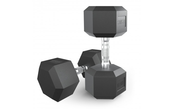 Гантель гексагональная UNIX Fit обрезиненная 17,5 кг, 2 шт. Гантель гексагональная UNIX Fit обрезиненная 17,5 кг, 2 шт.