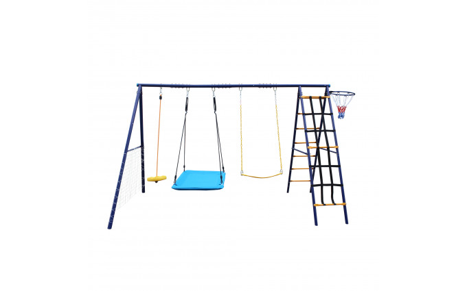 Комплекс уличный игровой с воротами UNIX Kids 7 в 1 Blue Комплекс уличный игровой с воротами UNIX Kids 7 в 1 Blue