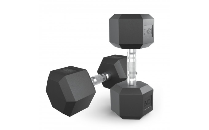 Гантель гексагональная UNIX Fit обрезиненная 15 кг, 2 шт.